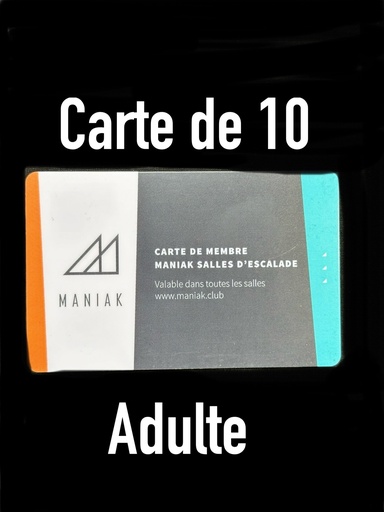Carte de 10 adulte